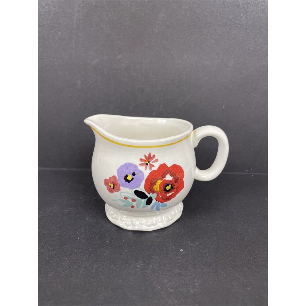Pioneer Woman FLEA MARKET Creamer Floral Stoneware Replacement Pitcher w/Handle